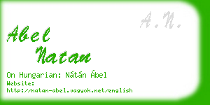abel natan business card