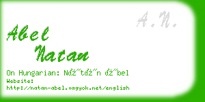 abel natan business card